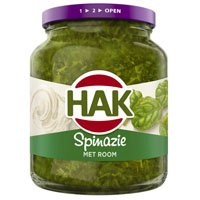 Hak Spinazie met room   345gr