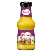 Calvé Saus fles kerrie ananas   250ml