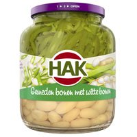 Hak Gesneden bonen met witte bonen   680gr