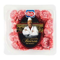Huls Boerenmetworst gesneden   90gr