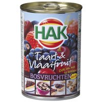 Hak Taart & vlaaifruit bosvruchten   425gr