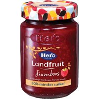 Hero Jam landfruit framboos minder suiker   335gr