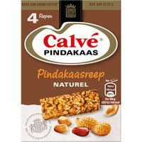 Calvé Pindakaasreep naturel   4x35gr