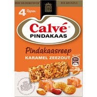 Calvé Pindakaasreep karamel   4x35gr