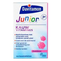 Davitamon Junior 3+ kauwvitamines Framboos  120st