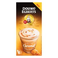 Douwe Egberts Verwenkoffie latte caramel oploskoffie   8st