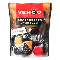 Venco Droptoppers zacht en zoet   287gr