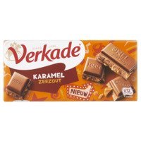 Verkade Krokante karamel zeezout chocolade   111gr